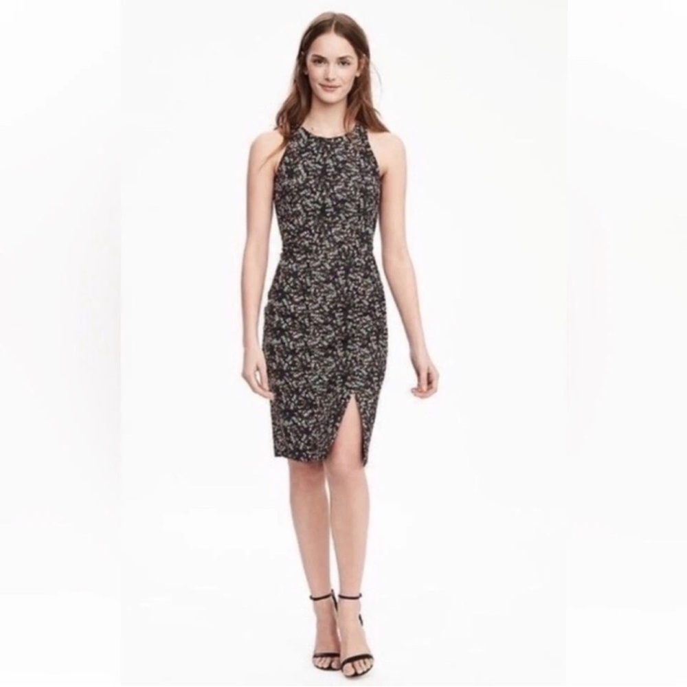 Banana Republic Black and White Midi Dress